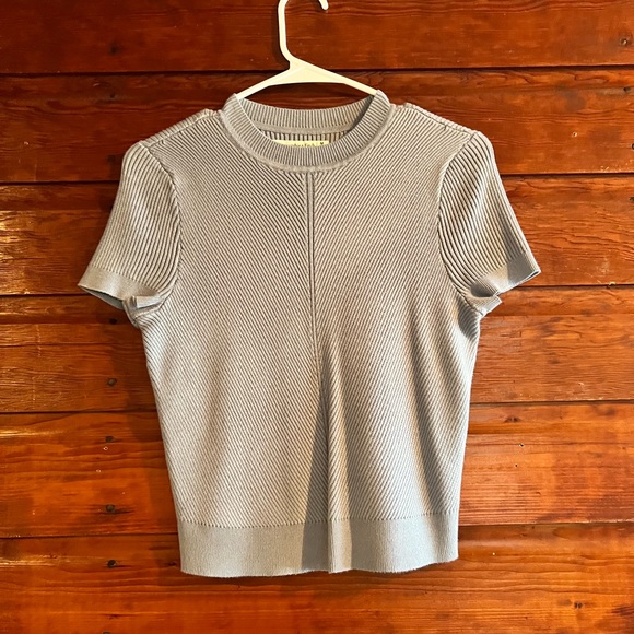 Abercrombie & Fitch Tops - Abercrombie Blue Sweater Tee Medium
